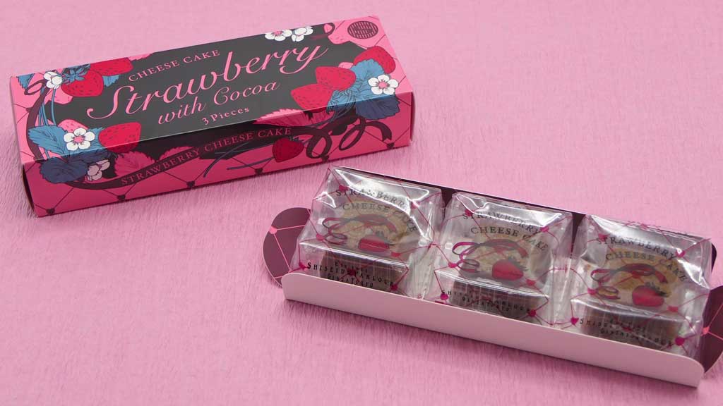 資生堂パーラーの商品「いちごチーズケーキwithココア」 