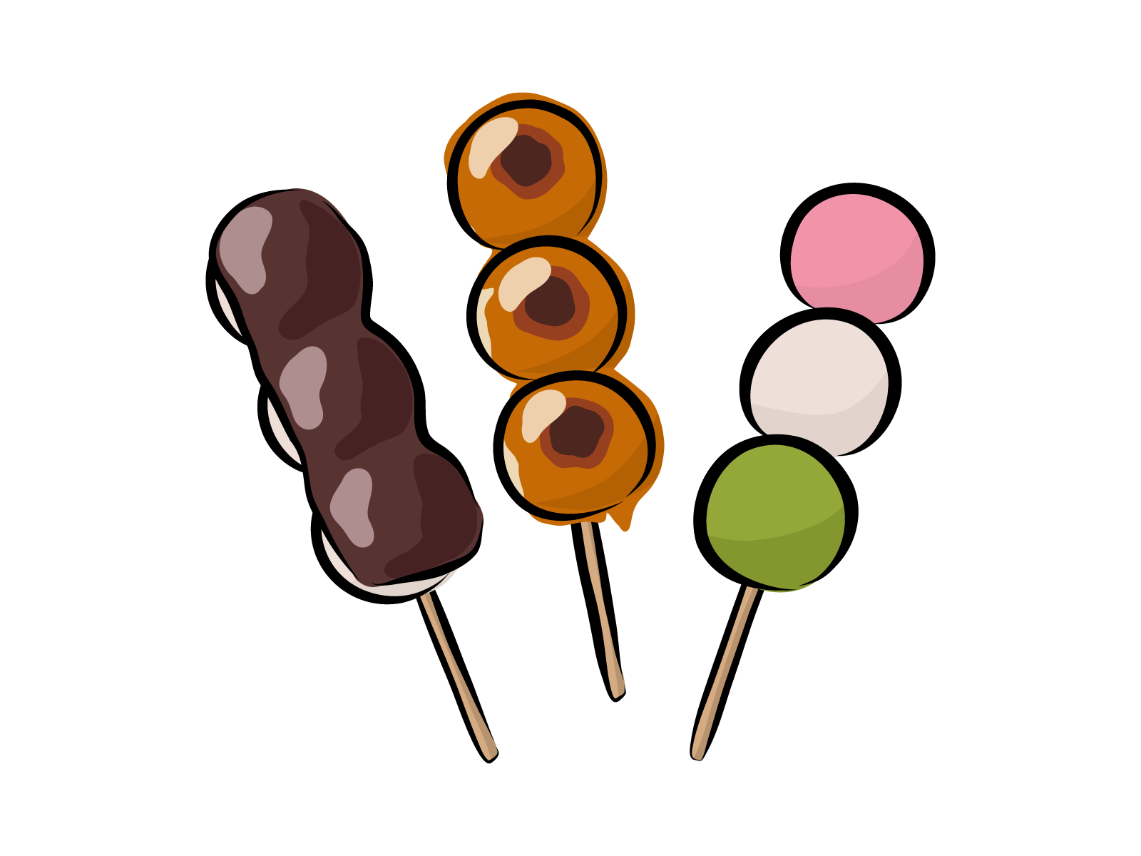 串団子のイラスト